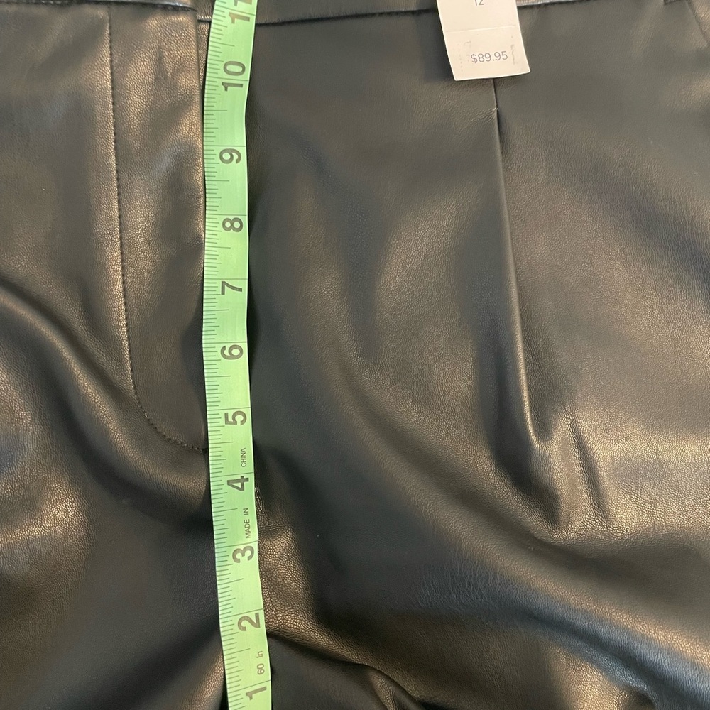 Loft black imitation leather pants size 12 never worn - Picture 7 of 10